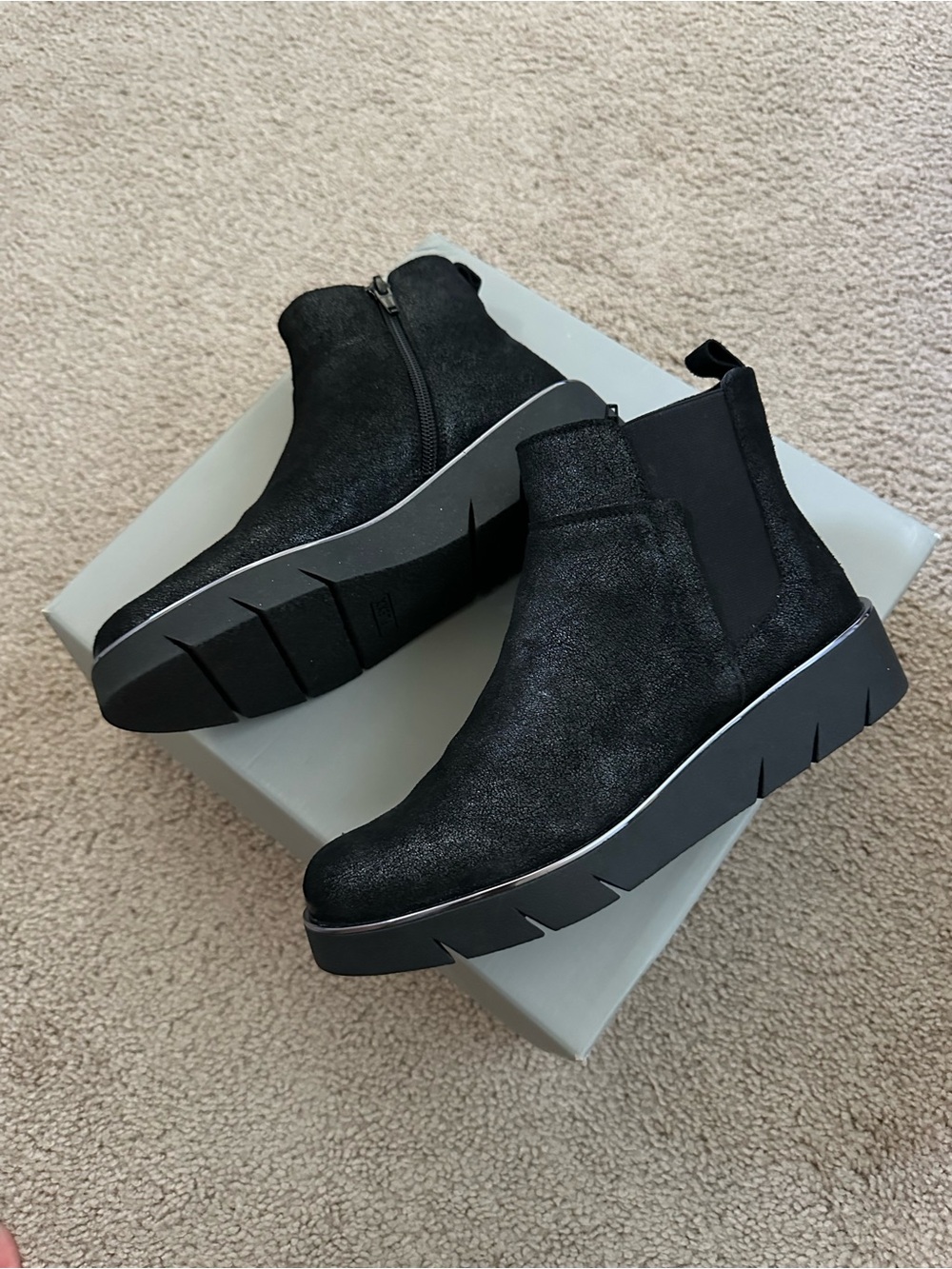 NEW The Flexx Camden Black Metallic Booties